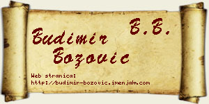 Budimir Božović vizit kartica